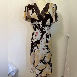 b.i.y.a.y.c.d.a. Brown Tones Floral Dress